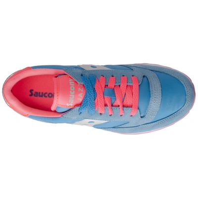 Shop Saucony Women's Shoes Suede Trainers Sneakers  Jazz Original In Light Blue