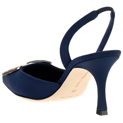 Shop Manolo Blahnik Women's Pumps Court Heel Shoes  Mayslim In Blue