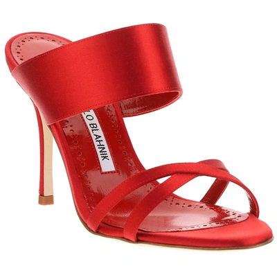 Shop Manolo Blahnik Women's Heel Sandals  Gueypla90 In Red