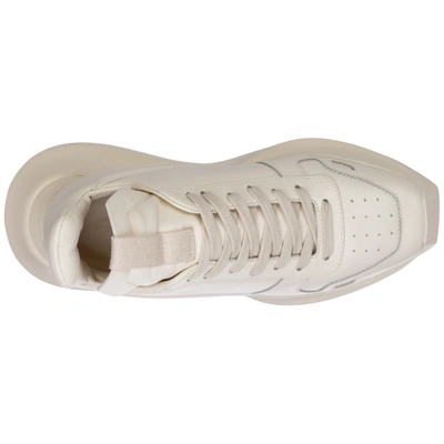 Shop Rick Owens Women's Shoes Leather Trainers Sneakers  Geth Runner In White