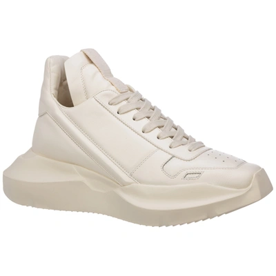 Shop Rick Owens Women's Shoes Leather Trainers Sneakers  Geth Runner In White