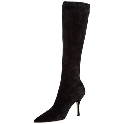 Shop Paris Texas Women's Suede Heel Boots Mama Boot In Black