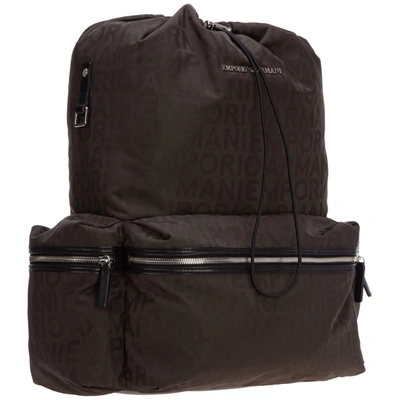 Shop Emporio Armani Men's Rucksack Backpack Travel In Green