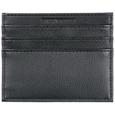 Shop Emporio Armani Men's Credit Card Case Holder Wallet In Black