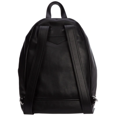 Shop Moschino Men's Leather Rucksack Backpack Travel In Black