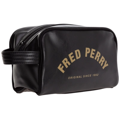 Shop Fred Perry Men's Travel Toiletries Beauty Case Wash Bag In Black
