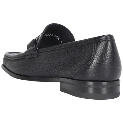 Shop Ferragamo Men's Leather Loafers Moccasins  Grandioso In Black