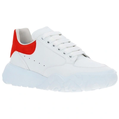 Shop Alexander Mcqueen Men's Shoes Leather Trainers Sneakers  Court In White