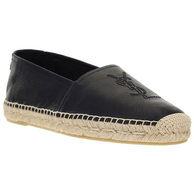 Shop Saint Laurent Men's Espadrilles Slip On Shoes In Black