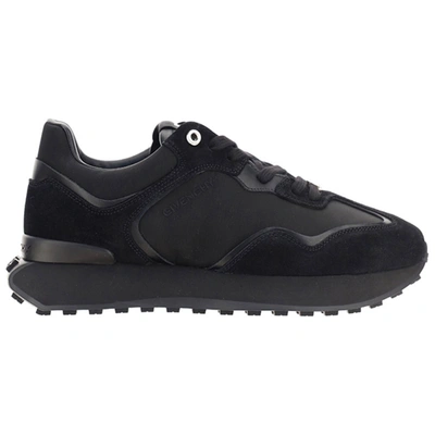 Shop Givenchy Men's Shoes Leather Trainers Sneakers  Giv Runner In Black