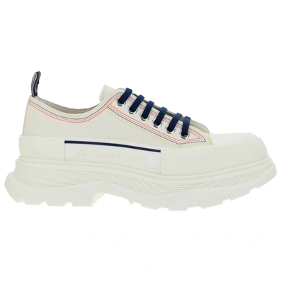 Shop Alexander Mcqueen Men's Shoes Cotton Trainers Sneakers  Tread Slick In White