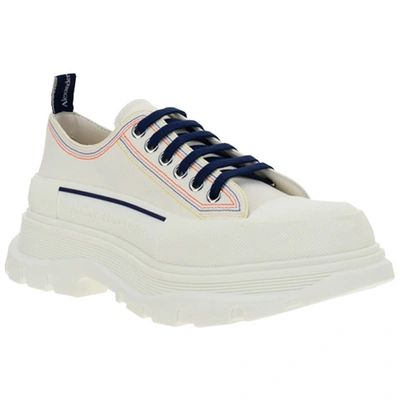 Shop Alexander Mcqueen Men's Shoes Cotton Trainers Sneakers  Tread Slick In White