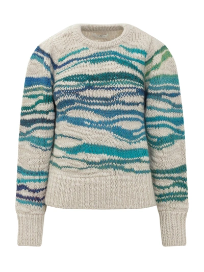 Isabel Marant Étoile Serena Striped Wool-blend Sweater In Beige 