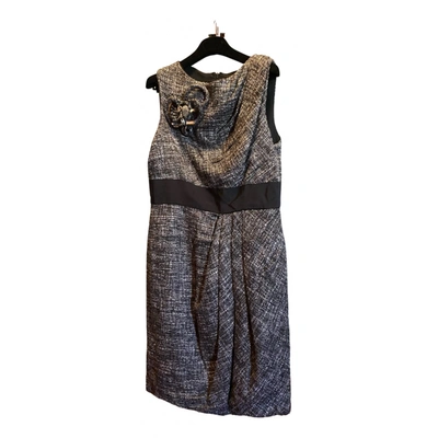 Pre-owned J Mendel Wool Mid-length Dress In Anthracite