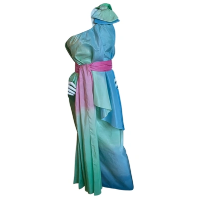 Pre-owned Leonard Silk Maxi Dress In Multicolour
