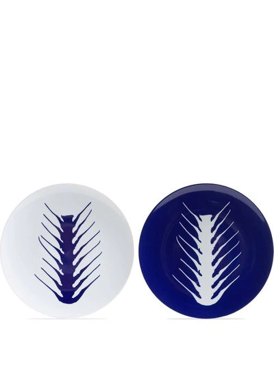 Shop Cassina Arête Set-of-two Decorative Plates In White