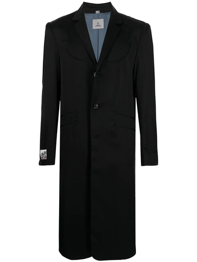 Shop Boramy Viguier Long Wool Coat In Black