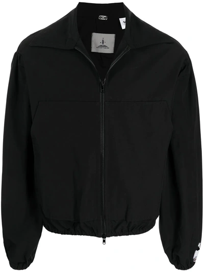 Shop Boramy Viguier Puff Sleeve Bomber Jacket In Black