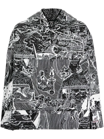 Shop Boramy Viguier Drawing Print Hoodie In Black