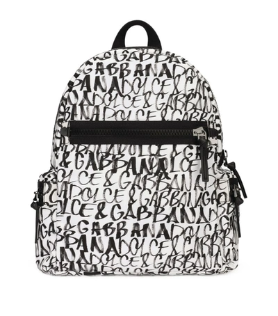 Shop Dolce & Gabbana Graffiti Print Backpack In Multi