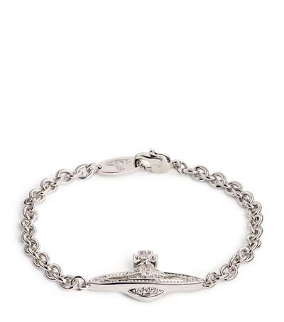 Shop Vivienne Westwood Mini Bas Orb Chain Bracelet In Silver