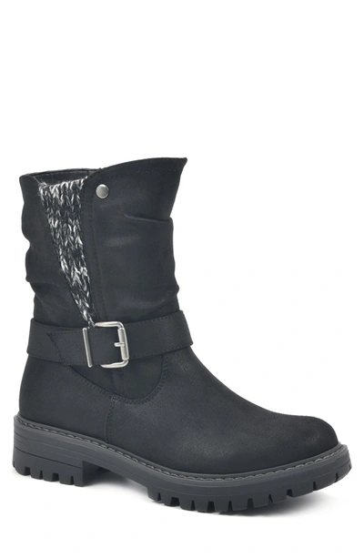 Shop Cliffs By White Mountain Mingle Moto Buckle Boot In Black/ Fabric