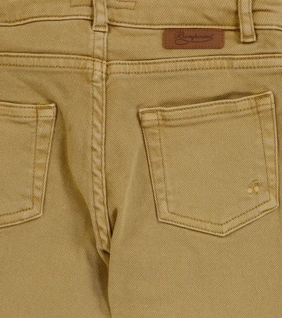 Shop Bonpoint Twiggy Cotton Jeans In Beige