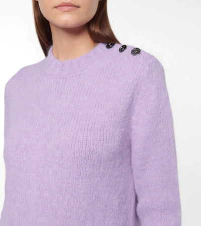Shop Apc Justine Alpaca Wool-blend Sweater In Purple