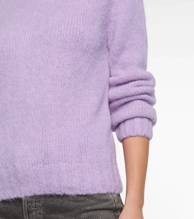 Shop Apc Justine Alpaca Wool-blend Sweater In Purple