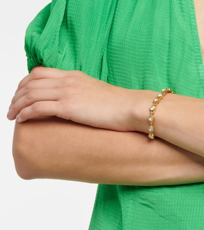 Shop Oscar De La Renta Crystal-embellished Bracelet In Gold