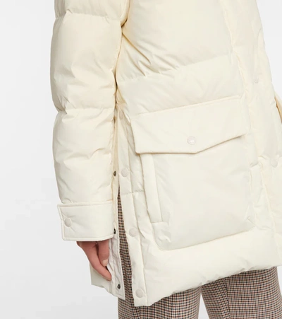 Shop Yves Salomon Army Shearling-trimmed Down Coat In White