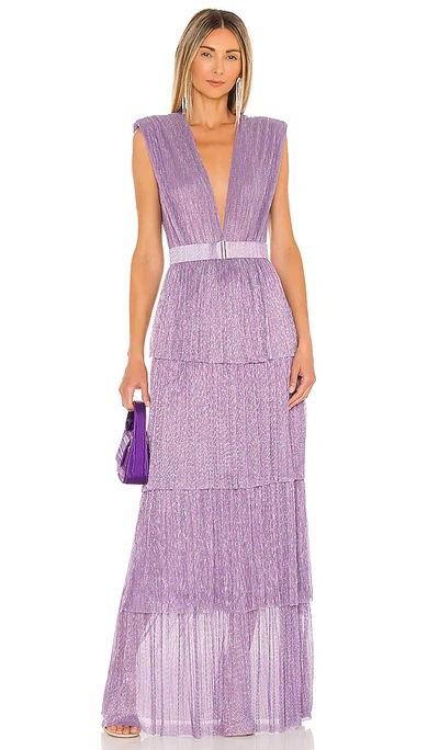 Shop Sabina Musayev Skylar Gown In Light Purple