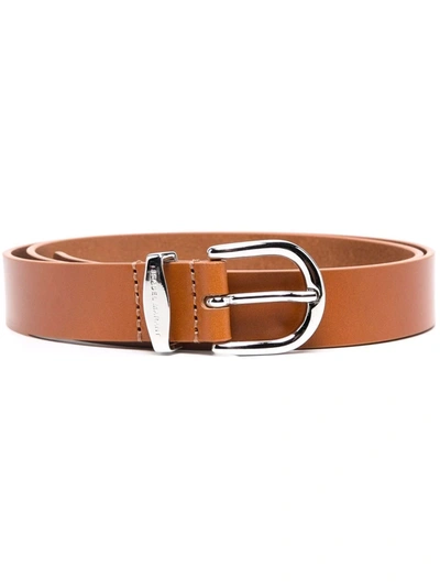 Shop Isabel Marant Buckled Leather Belt In Braun