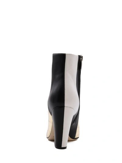 Shop Sergio Rossi Patch Ankle Boots In Beige