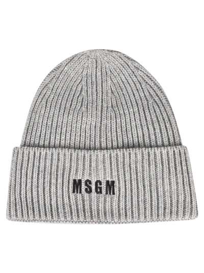 Shop Msgm Knit Logo Beanie