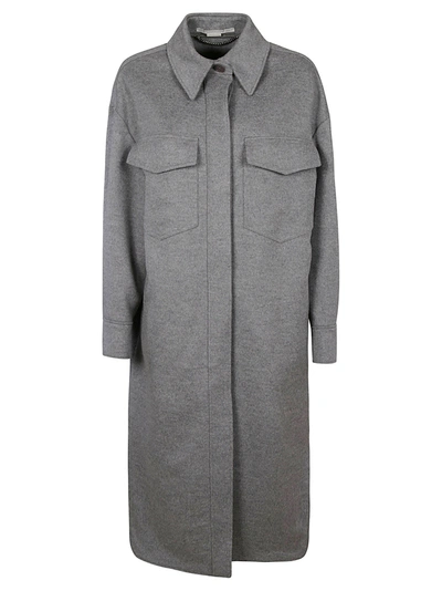 Shop Stella Mccartney Linda Coat In Light Grey Mélange