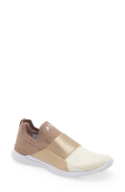 Shop Apl Athletic Propulsion Labs Techloom Bliss Knit Running Shoe In Almond / Champagne / Pristine