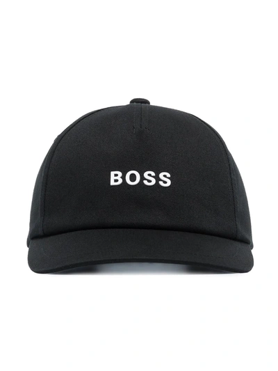 Shop Hugo Boss Raised Logo Baseball Cap In Schwarz