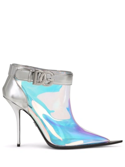 Dolce & Gabbana Holographic Ankle Boots In Silber | ModeSens