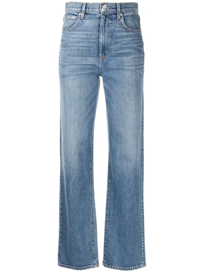 Shop Slvrlake Mid-rise Straight-leg Jeans In Blau
