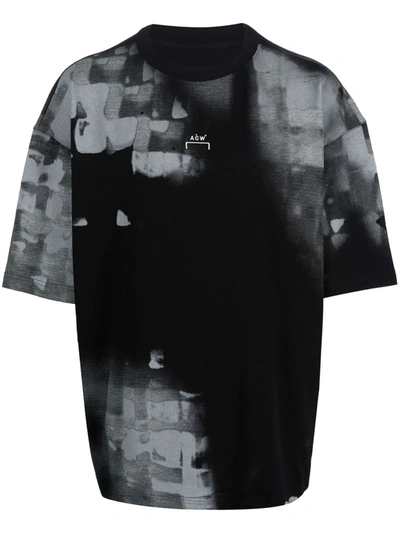 Shop A-cold-wall* Abstract-pattern Logo-print T-shirt In Schwarz