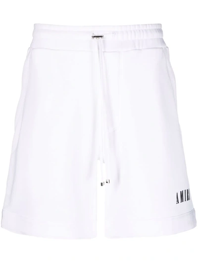 Shop Amiri Drawstring-waist Straight Shorts In Weiss