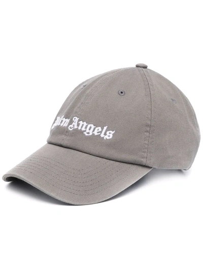 Shop Palm Angels Embroidered Logo Cap In Grau