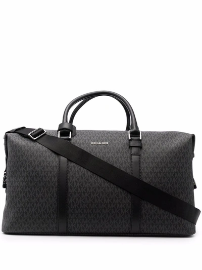 Shop Michael Kors Monogram-print Holdall Bag In Schwarz