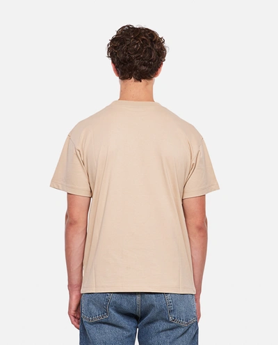 Shop Jacquemus Mountain Organic Cotton T-shirt In Beige