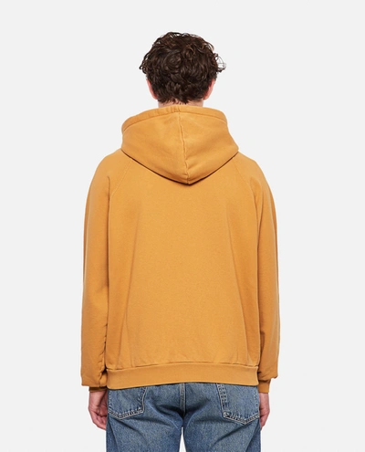 Shop Sunnei Hooded  Cotton Sweatshirt In Yellow