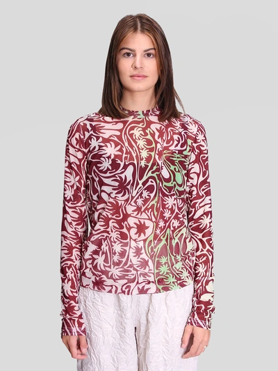 Shop Stussy Psychedelic Palm Tree Ls In Red