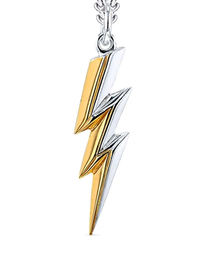 Shop True Rocks Lightning Bolt Necklace In Silver