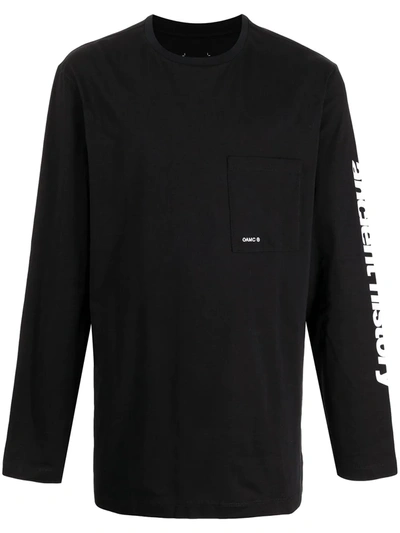 Shop Oamc Combine Long-sleeve T-shirt In Black