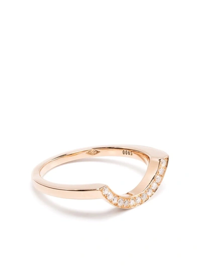 Shop Loyal.e Paris 18kt Recycled Rose Gold Intrépide Diamond Pavé Ring In Pink
